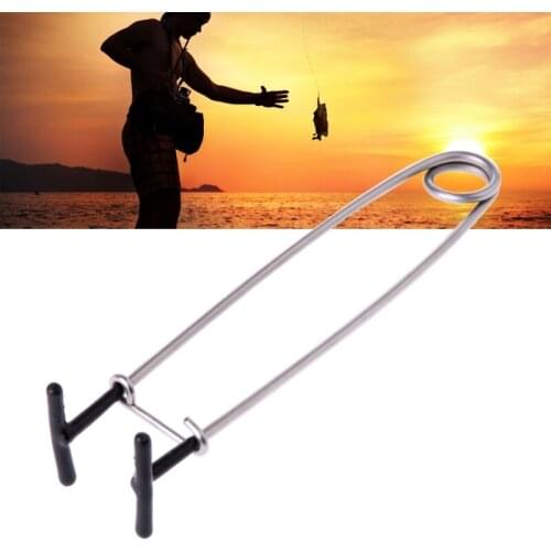 OOTDTY 17cm Stainless Steel Fish Mouth Spreader Piler Opener Lip Gripper Tackle Tools