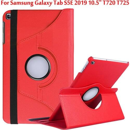 360 Rotating Case For Samsung Galaxy Tab S5 10.5 2019 T720 T725 Stand PU Leather Cover For SM-T720 SM-T725 10.5 inch Cover Funda