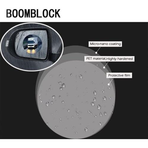 BOOMBLOCK For Skoda Octavia A5 A7 2 Lexus Bmw F30 X5 E53 F10 E34 Lada Granta Car Rearview Mirror Film Anti-Fog Rainproof Sticker