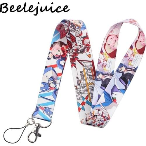 DARLING in the FRANXX Neck Keychain Necklace Webbings Ribbons Anime Cartoon Neck Strap Lanyard ID badge Holder Keychain Lanyards