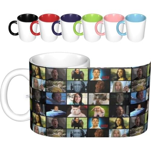 Nicolas Cage Rage Memes Ceramic Mugs Coffee Cups Milk Tea Mug Nicolas Cage Memes Rage Cage Nicolas Actor Movies Face Swap