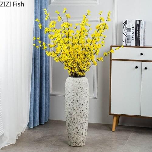 Classic Ceramics Vases Creative Ink Dot Large Floor Vase Living Room Furnishings Flower Insert Porcelain Vintage Home Decor