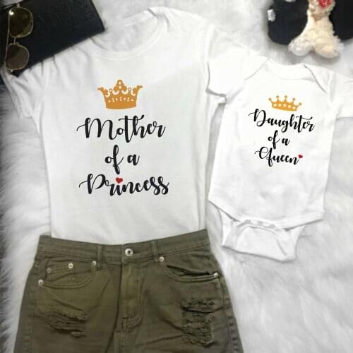Romper Clothes Outfits Family Matching Outfits Letter Pattern Type 1pc Mother Daughter Women Mom Top Kids Girls Tee T Shirt