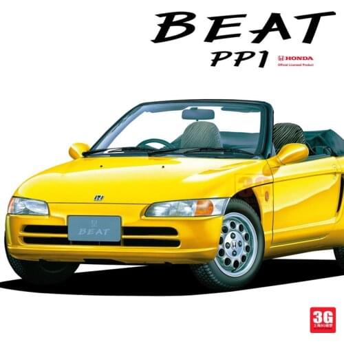 1/24 AOSHIMA Plastic Assembled Car Model Toy Honda BEAT PP1 1991 Convertible Adult Collection DIY Assembled Model Kit #05339