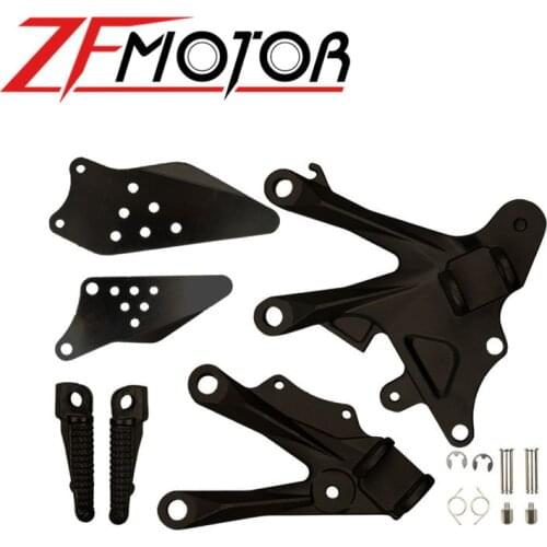 Motorcycle Front Foot Pegs Footrest Brackets Rest For Kawasaki ZX10R ZX-10R 2006 2007 2008 2009 2010