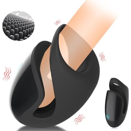 Male Masturbator Adjustable Vibrator Penis Trainer Glans Stimulate Sex Toys For Men Pussy Vibration Beginer Delay Erotic Sex Toy