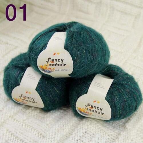Sale New Soft 3Skeins50g Wrap Shawls Hand Knitting Wool Yarn Womens Cashmere Shawls and Wraps Rainbow Dark Green 01