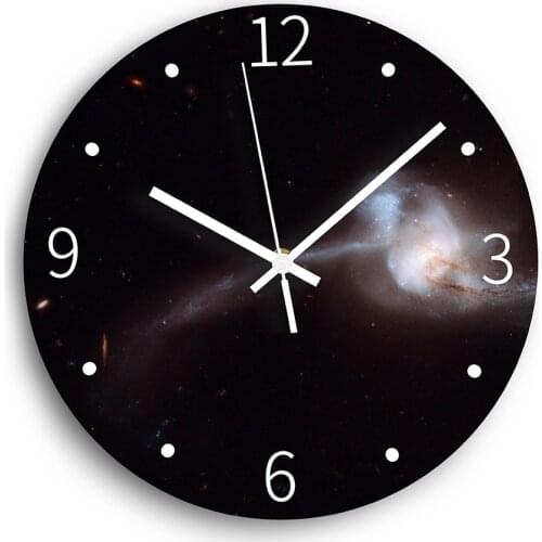 Universe Galaxy Space Vinyl Record Wall Clock Digital Numbers Silent Decorative Vintage Record Clock for Kids Living Room