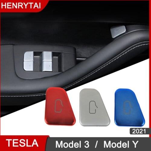 Interior Decoration Sticker For Tesla Model 3 2021 & Model Y 2021 Window Switch Door Handle Reminder Sticker 11pcs / Set