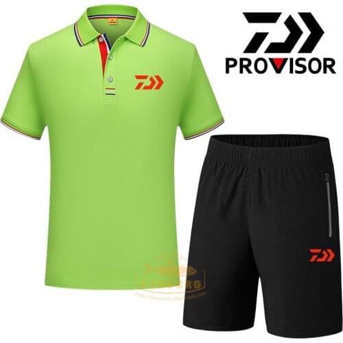 2021 New Summer DAWA Short-sleeved T-shirt Fishing Suit Outdoor Fishing Clothes Quick Dry Fishing T-shirt Fishing Shorts T-shirt