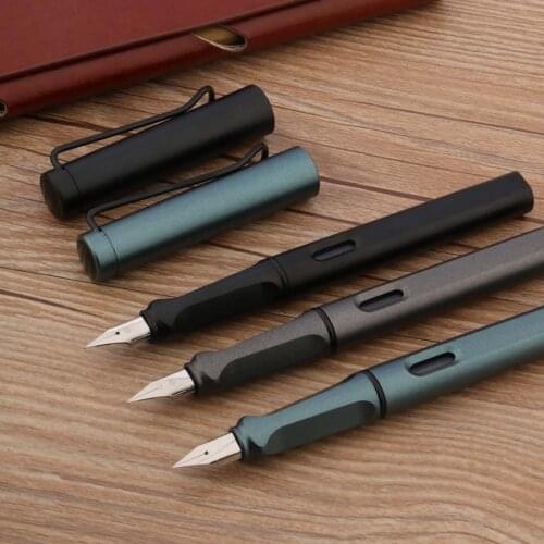 Posture Correction Matte Black 860 Fountain Pen EF Nib Plastic Frosted Green Stationery School Office Supplies Ink Pens