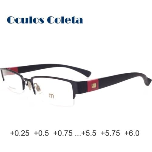 Half rim reading glasses for men and women +1.5 +1.75 +2.25 +2.5 +2.75 +3.0 +3.25 +3.5 +3.75 +4.0 +4.25