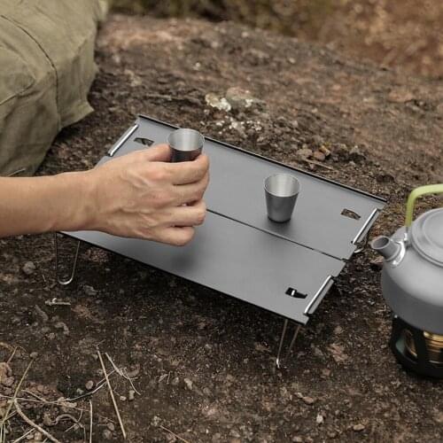 Outdoor aluminum alloy camping folding table portable mini table barbecue coffee table super light multi-purpose camping table