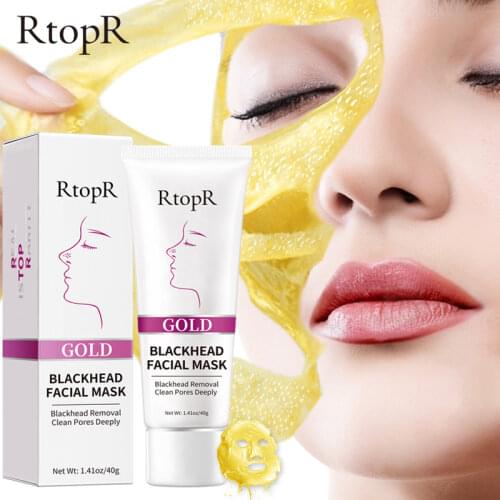 RtopR New Gold Remove Blackhead Gel Facial Pore Peeling Acne Treatment Nose Deep Cleansing Face Whitening Hydrating Golden mud