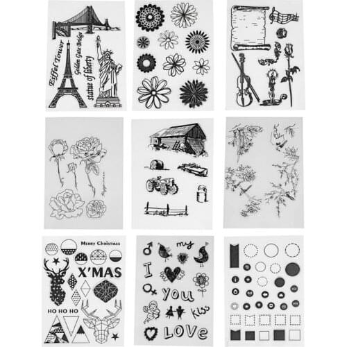 1PC Transparent Clear Stamps DIY Silicone Seals Scrapbooking Phpto Album Crad Making Craft Stamp Sheet Decoration