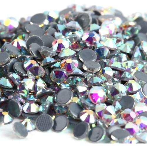 S20 4.8-5mm Crystal AB Hot fix Rhinestones Super Bright Glass Strass Iron On stones For Fabric garment/Nail Art/Clothes DIY