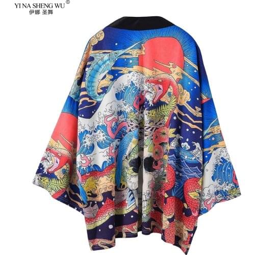Traditional Japanese Kimonos Cardigan Men Women Sunscreen Thin Loose Summer Japanese Kimono Yukata Asian Clothes New