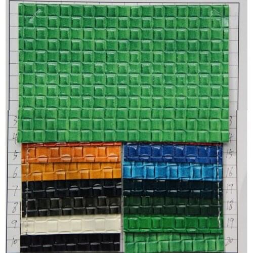 Waterproof PVC leather / high-gloss leather fabric Weave pattern Sporting goods, luggage, gloves, shoes, harness, furniture