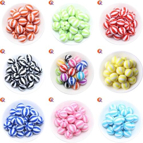 Choose Colors 20mm 100pcs/lot Fashion Jewelry Accessories Chunky Beads Round Watermelon Resin Beads For Chunky Jewelry Making