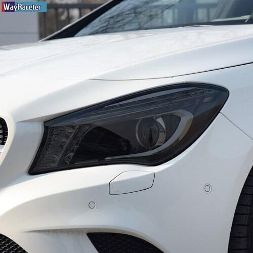 Car Headlight Protective Film Smoke Black TPU Sticker For Mercedes Benz W176 W177 C117 C118 W204 W205 W213 A C E S GLA ML AMG GT