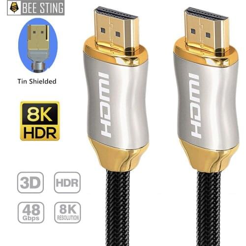 1m 2m 3m 8k HDMI 2.1 cable 4k 120hz uhd hdr 48gbps suitable for projector xbox millet TV series ps5 audio splitter rtx xlr cable