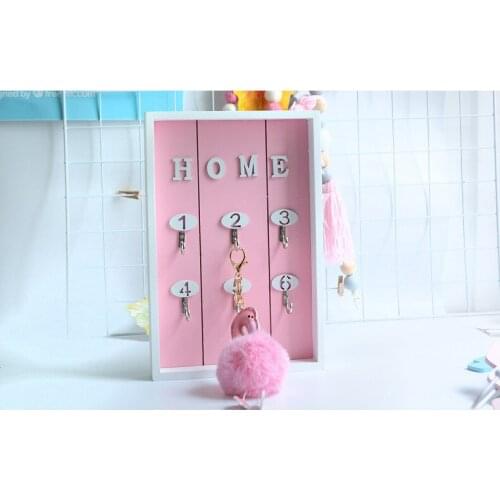 1PC Nordic Wooden Key Box Wall Hanging Storage Rack Wall Decoration Key Storage Box Shop Porch Door Decor Housekeeper MA 025
