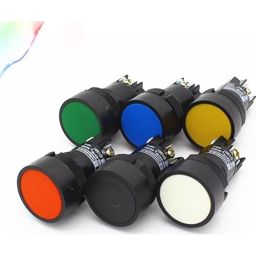 10pcs 22mm momentary Push button switch red green blue yellow black white normal open + normal close XB2-EA142 XB2-EA131