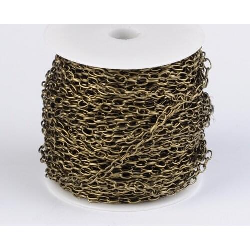 100m/roll Iron Cable Chains With Spool DIY Jewelry Accessories Making Necklace Bracelet handicrafts Supplies Wholesale