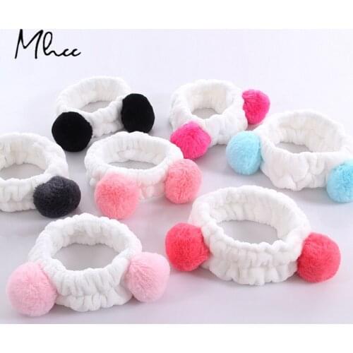 2020 New Womens Coral Fleece Elastic Hair Band Bow Wash Face Makeup Fashion Headband For Girls Headwear Hair Accessories