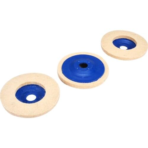 3pcs Wool Buffing Grinding Wheel 4'' Felt Polishing Discs Pads For 100 Angle Grinder Durable Quality For Polishing Glass Scratch