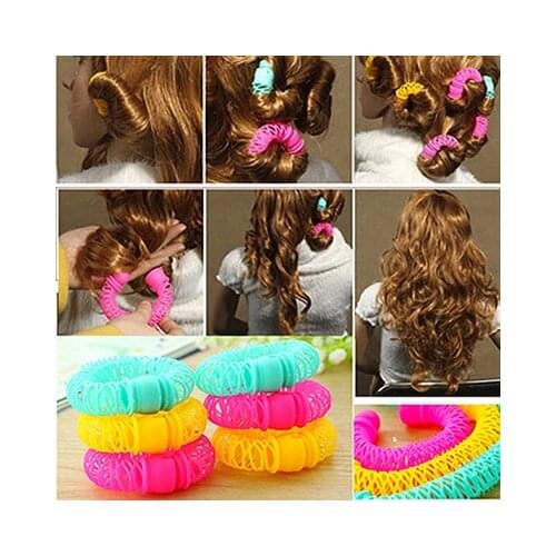 Hairdress Magic Bendy Hair Styling Roller Curler Spiral Curls DIY Tool 8 Pcs