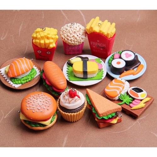 Children Kitchen Cutting Toys Pizza Hamburger Bread Fast Food Pretend Play Plastic Miniature Food Girls Kids Education Toy Gift