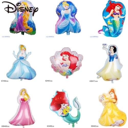 Disney Mermaid Aluminum Film Holiday Decoration Balloon Cartoon Snow White Birthday Party Decoration Party Wall Decoration