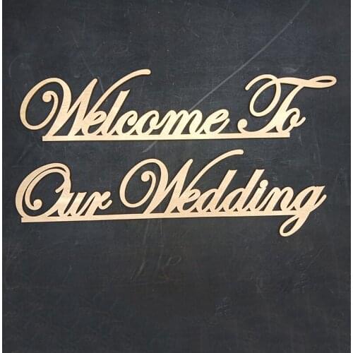 Welcome To Our Wedding Scene Decoration Guide Sign Wooden Photo Creative Party Props Wall Art Receptio