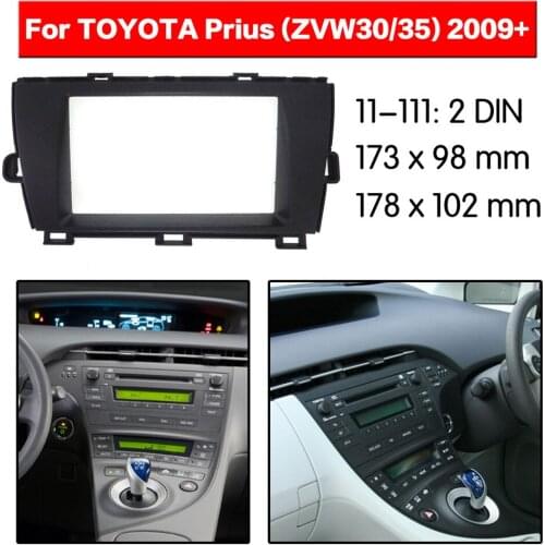 Double Din Fascia For TOYOTA Prius ZVW30 /35 Left Wheel Radio DVD Stereo Panel Dash Mounting Installation Trim 11-111