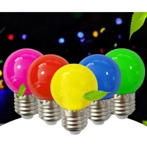 10pcs/LED Colorful E27 B22 5W RGB Red Green Blue AC220V 240V Energy Saving LED Golf Ball Light Bulb Globe Lamp christmas lamp