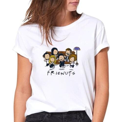 FRIENDS Black Girl Printed T Shirt Women Harajuku Tops Tee Gothic Streetwear Aesthetics Tshirt 2021 New Summer Female T-shirt