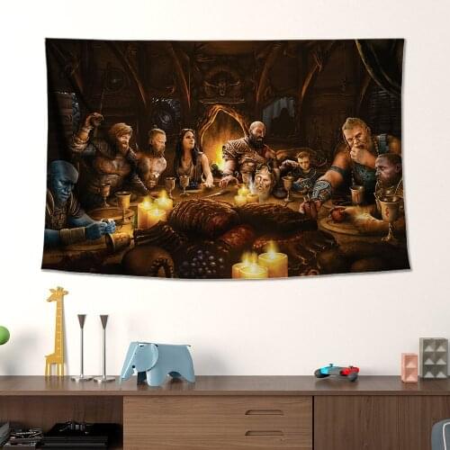 God of war video game canvas poster Decorative painting Kratos living room bedroom large-size wall art painting tapestry
