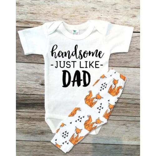 FOCUSNORM Newborn Baby Boys Girls Clothes Sets 2pcs Letter Printed Short Sleeve Romper Tops Animal Pants 0-24M