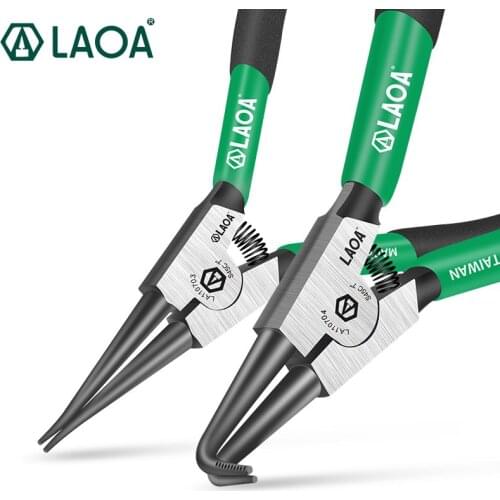 LAOA 5inch 7inch Circlip Pliers Snap Ring Circlip Pliers Spring Clamp Internal External Pliers MADE IN TAIWAN