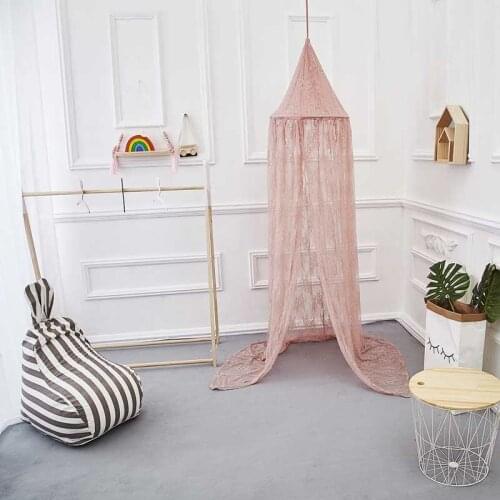 Summer Nordic Princess Style Lace Mosquito Net Canopy Bedcover Curtain Bedding Dome for Adult Girls Kids Room Decoration