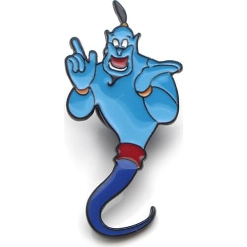 LT980 Cartoons Magic Lamp Anime Figures Enamel Pins Badge Brooch Backpack Bag Collar Lapel Decoration Jewelry Gifts for Friends