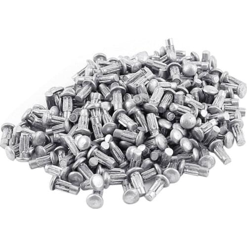 [M2 M2.5 M3 M4] Knurled Solid Aluminum Rivets For Name Plate GB827