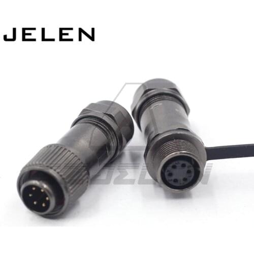 WEIPU ST12series 6pin Metal round cable docking connector IP68 waterproof 6 pin connector