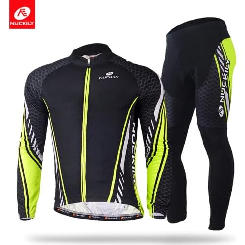 NUCKILY Men 2021 Pro Team Cycling Clothing Sets Winter Cycling Jersey MTB Bike Maillot Ciclismo Breathable Outdoor Sport Suits