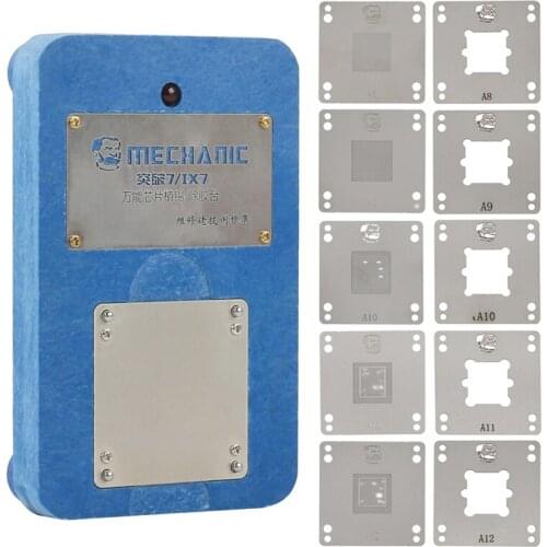 MECHANIC CPU NAND Chip Planting Heating Platform For IPHONE BGA A8 A9 A10 A11 A12 Positioning Steel Net Repair Remove Glue Rated