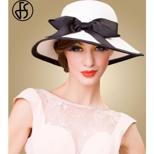 FS Summer Sun Hats Women Wide Brim Floppy Beach Hat Straw Foldable Uv Protect Black White Panama Hats Bone Caps Chapeu Feminino