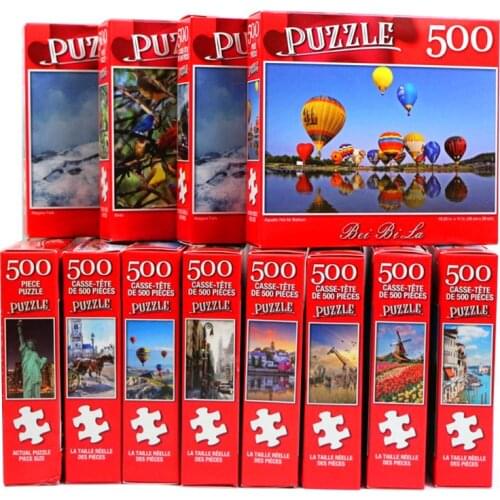 Puzzle 500 Pieces Mini Landscape Pattern Pictures Adult Reduce Stress Puzzles Children Puzzle Gifts Kids Jigsaw Educational Toys