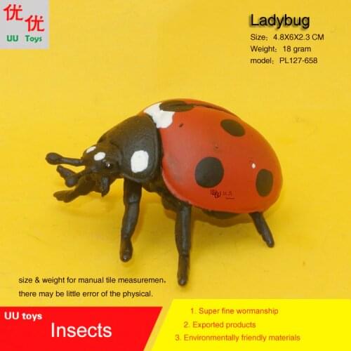 Hot toys Ladybug Insects Simulation model Insects Animals kids gift educational props Action Figures