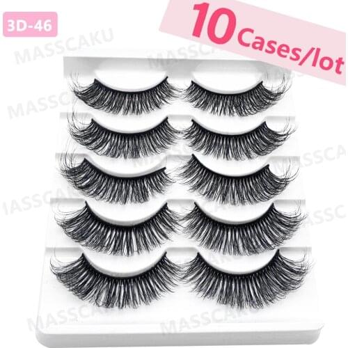NEW 5 Pairs Fluffy Lashes 25mm 3d Mink Lashes Long Thick Natural False Eyelashes Vendors Makeup Mink Eyelashes